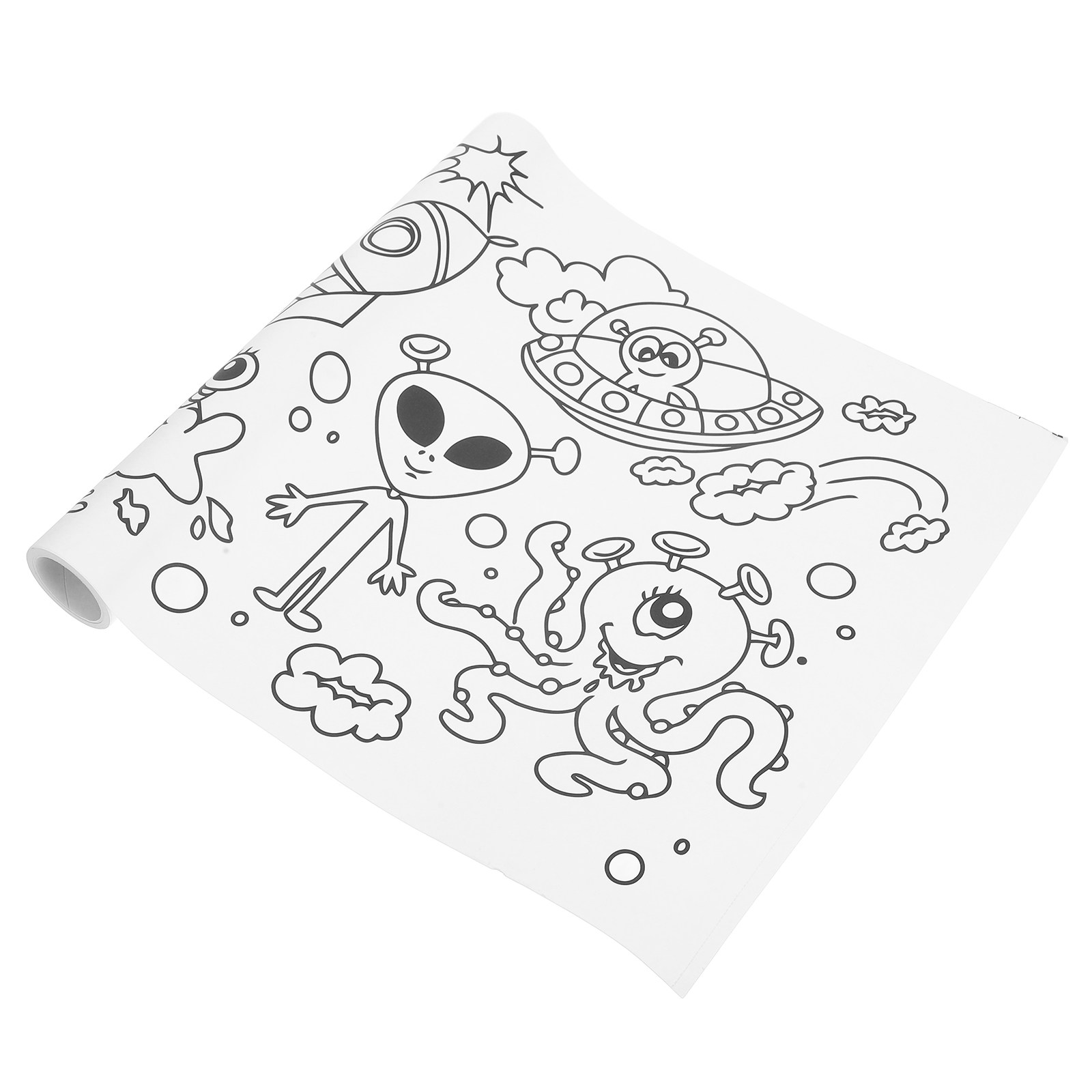 Kids Education Wallpaper - Giant Space-Themed Coloring Roll for Kids