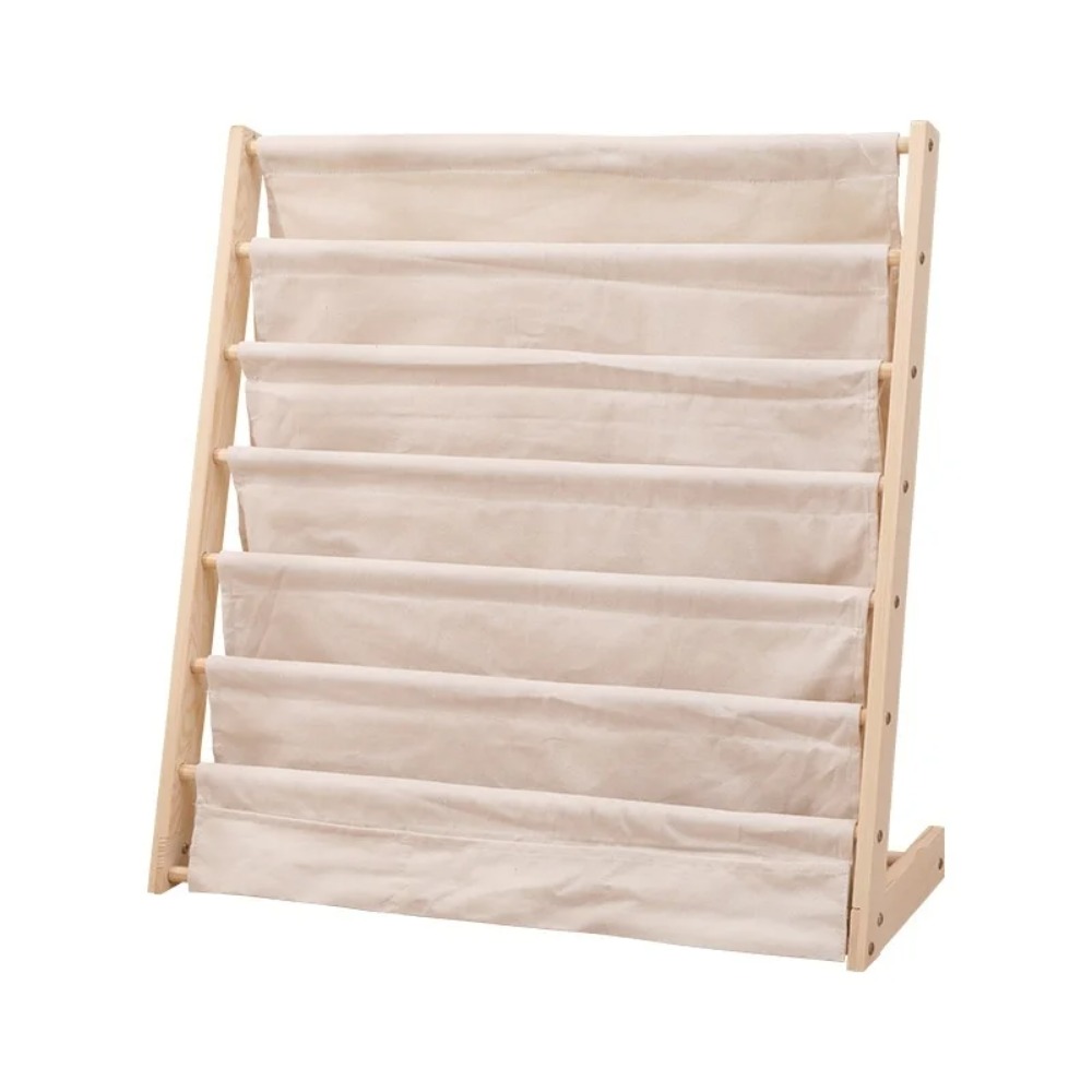 Montessori Shelf Toy - Wooden Bookshelf, Multi Layer Picture Book