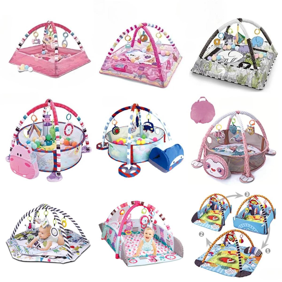 Kids Educational Mat - Educational Fitness Frame For Children Play
