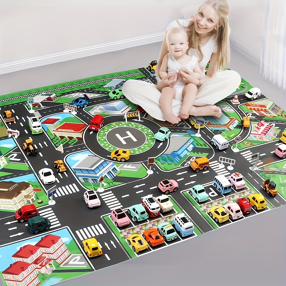 Kids Educational Mat - 1pc, City Traffic Play Mat, Large