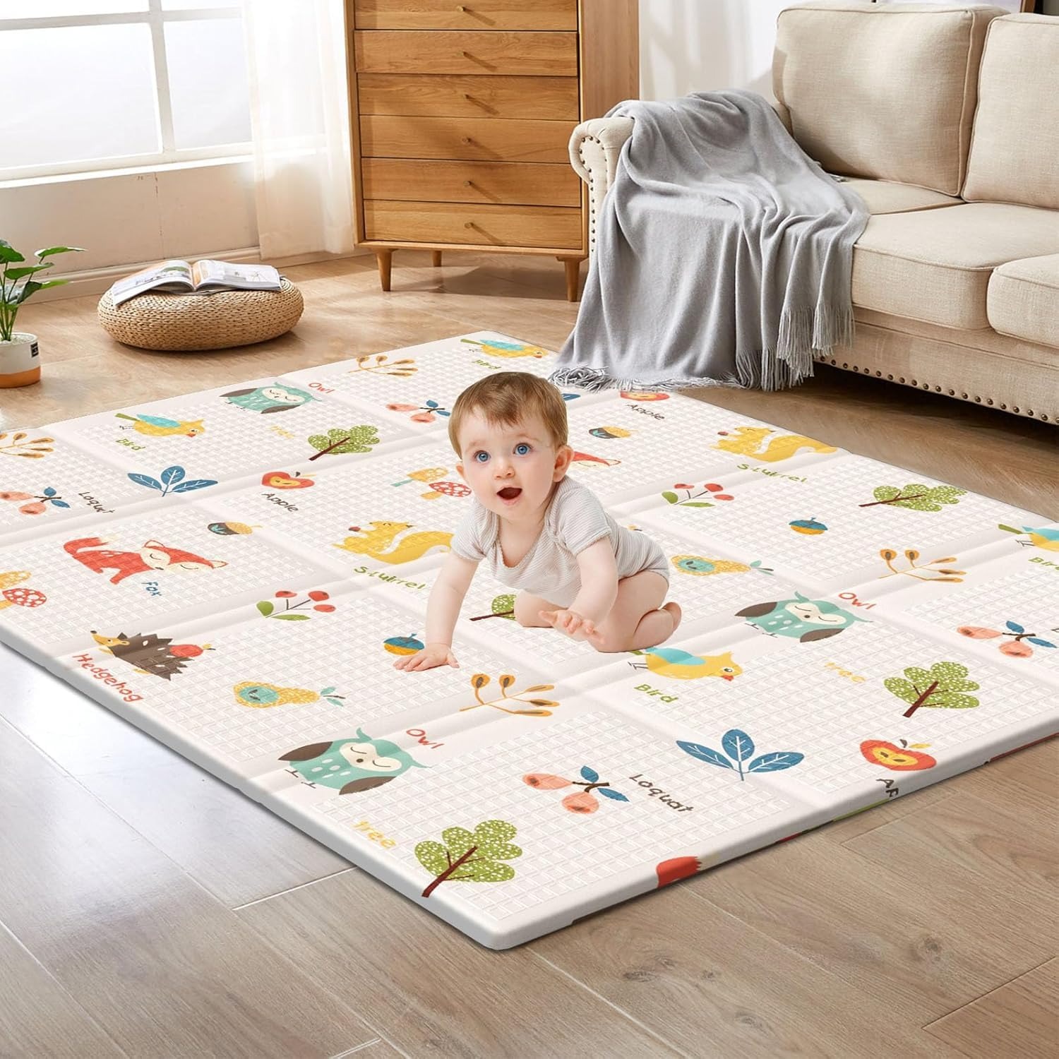 Kids Educational Mat - Foldable Baby Play Mat Children's Double-sided