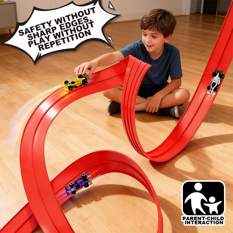 Kids Educational Gadget - Free-assembly track car | Flexible soft