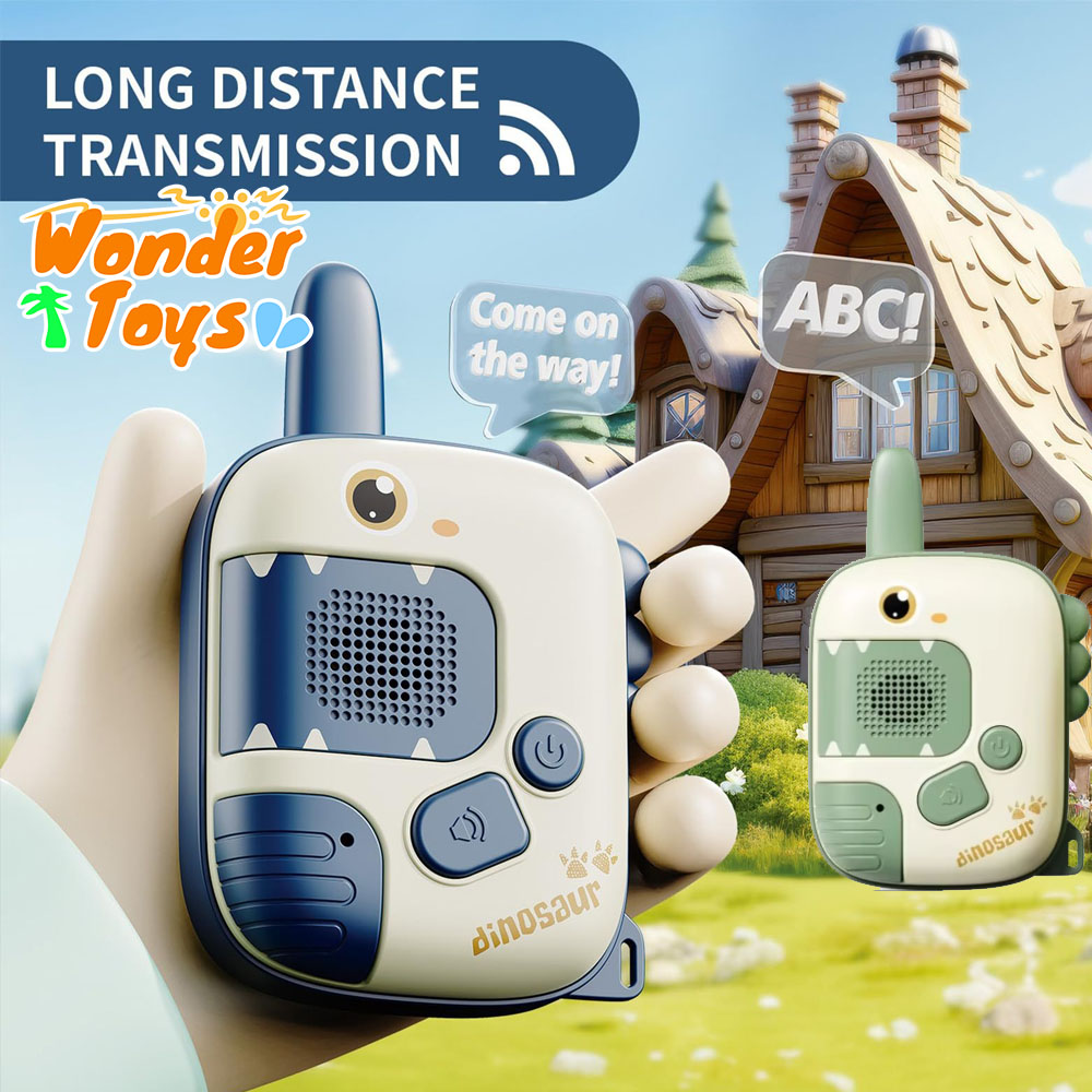 Kids Educational Game 2 - 2 Pieces Dinosaur Walkie Talkie Children
