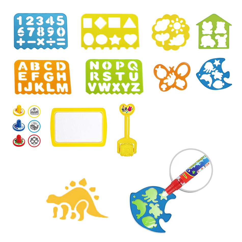 Kids Educational Mat - Magic Water Drawing Mat Accessories Roller