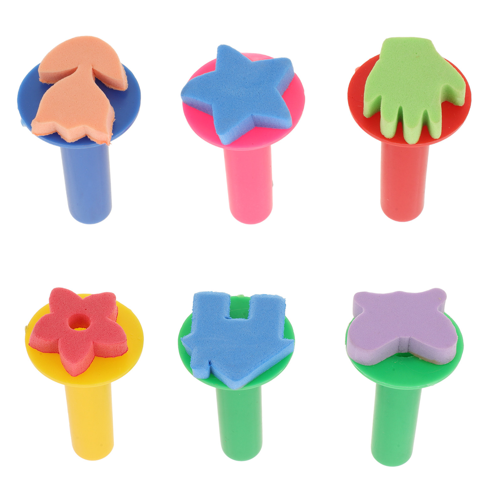 6Pcs Kids Sponge Stamp Set Saf - огляд і ціна Kids Education Tools