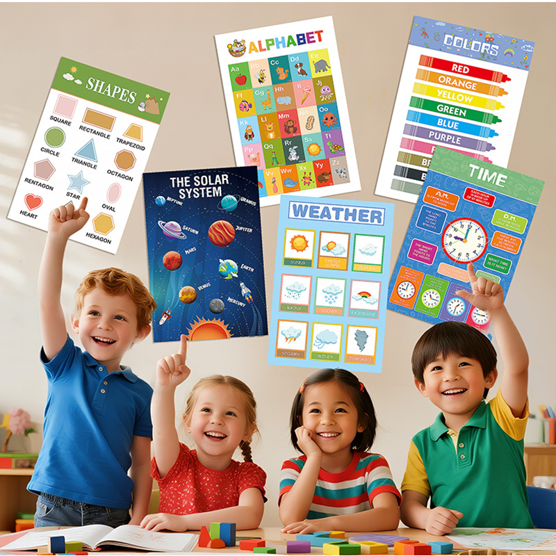 12Pcs Educational Posters for  - огляд і ціна Kids Education Wallpaper