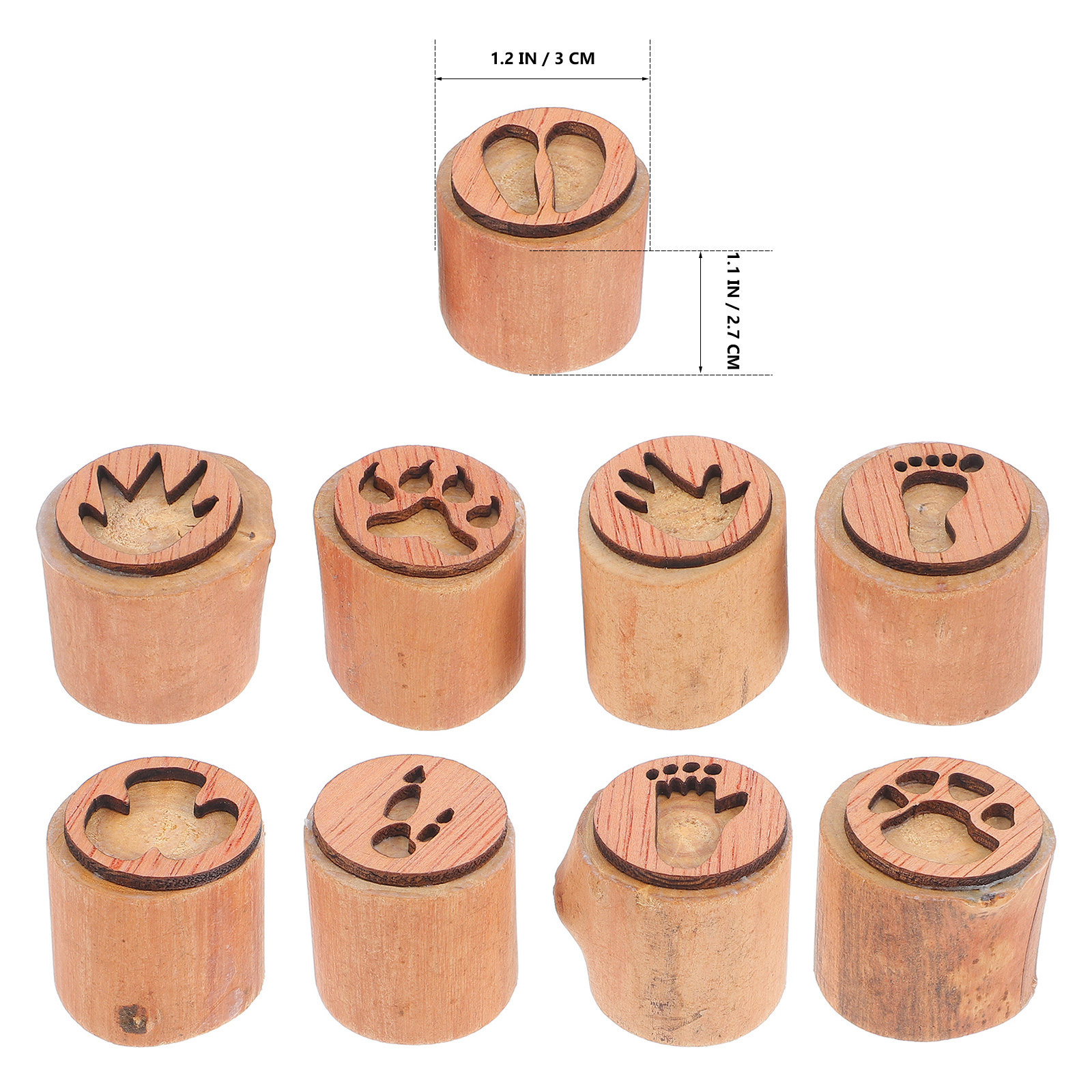 9Pcs Retro Style Wooden Animal - огляд і ціна Kids Education Tools