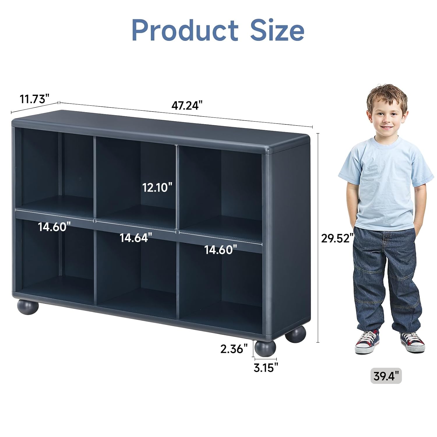 Kids Storage Shelf 6-Cube Toy  - огляд і ціна Montessori Shelf Toy