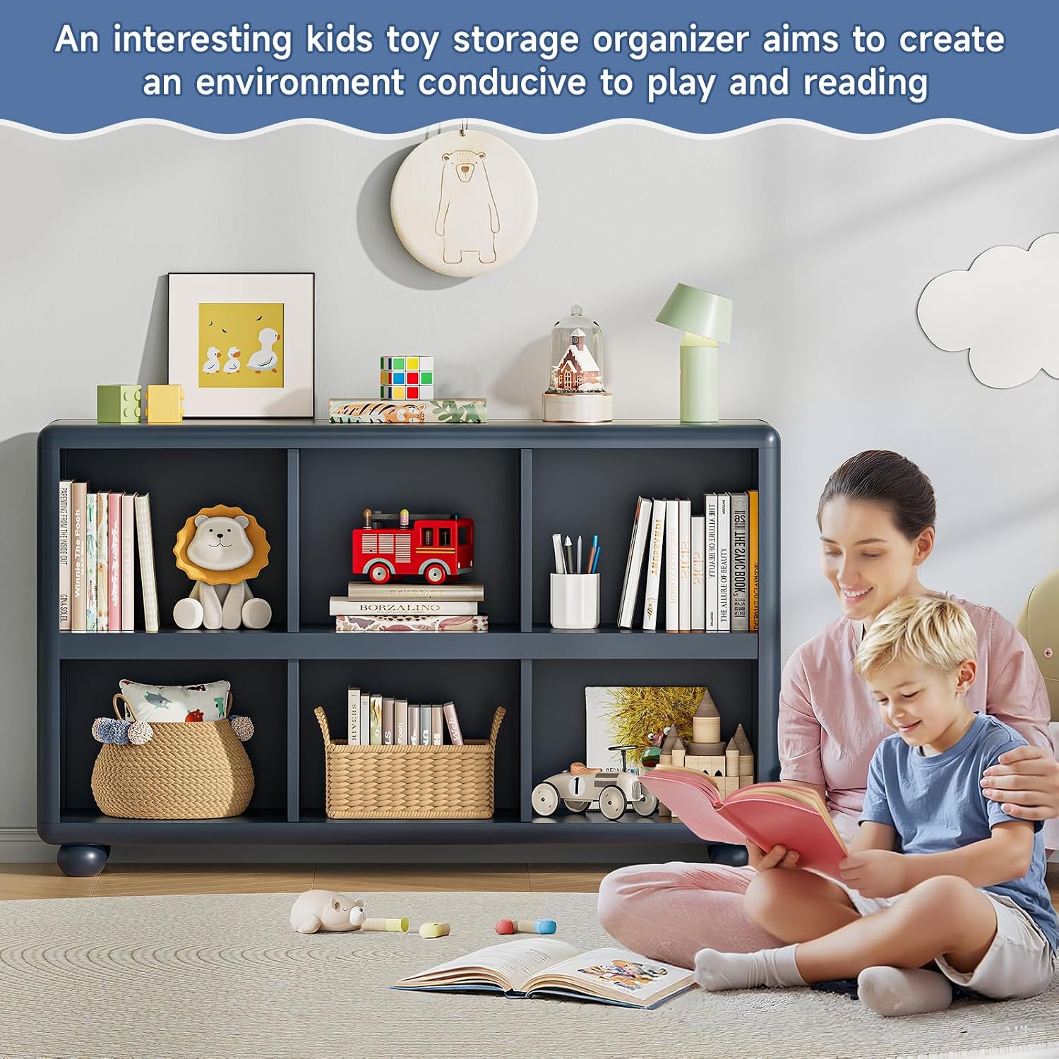 Kids Storage Shelf 6-Cube Toy  - огляд і ціна Montessori Shelf Toy
