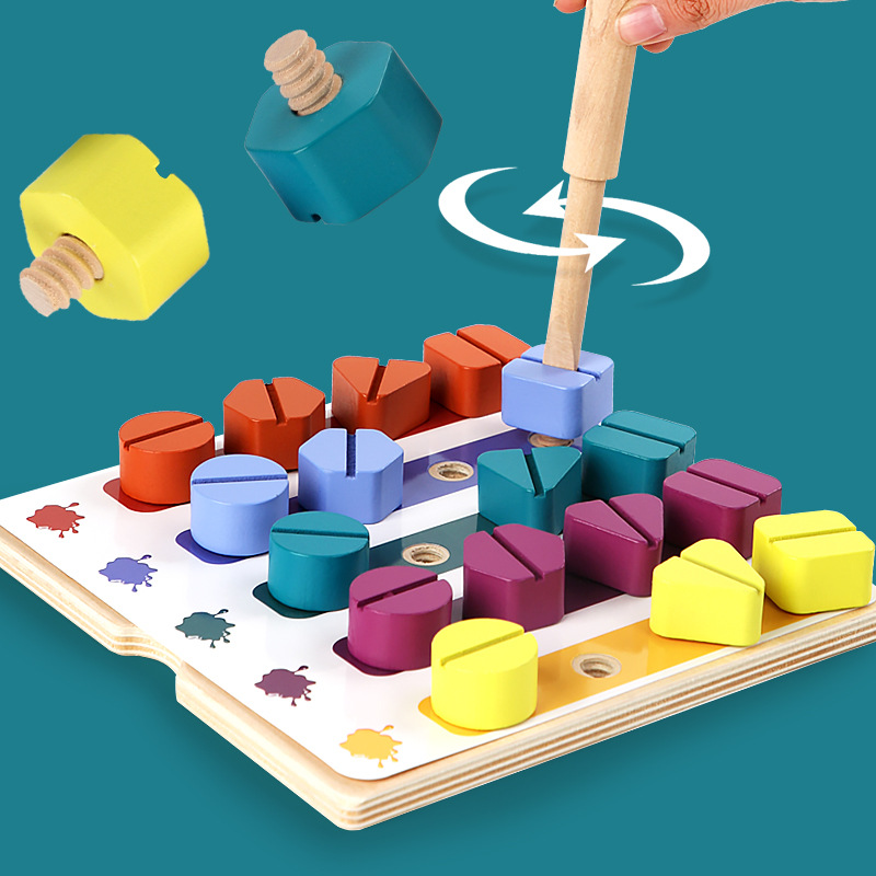 Children Wooden Screw Nut Disa - огляд і ціна Montessori Shelf Toy