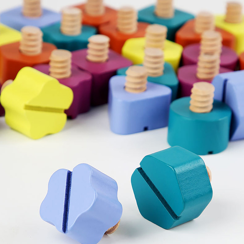 Children Wooden Screw Nut Disa - огляд і ціна Montessori Shelf Toy