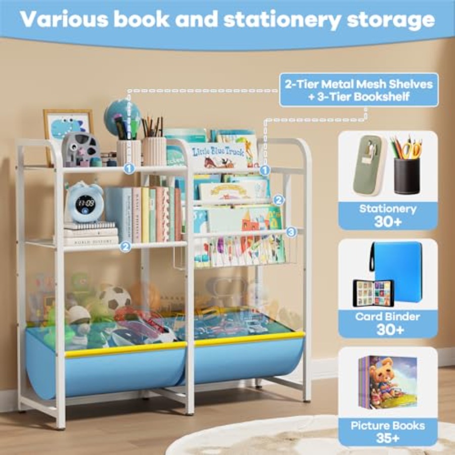 3 in 1 Bookshelf and Toy Stora - огляд і ціна Montessori Shelf Toy