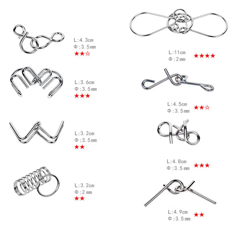 8PCS/Set Metal Montessori Wire - огляд і ціна Kids Education App