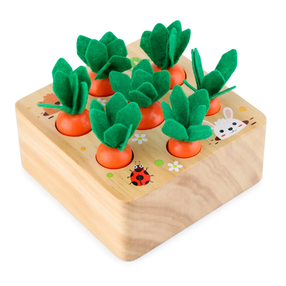 Children Puzzle Pull Up Carrot - огляд і ціна Montessori Shelf Toy