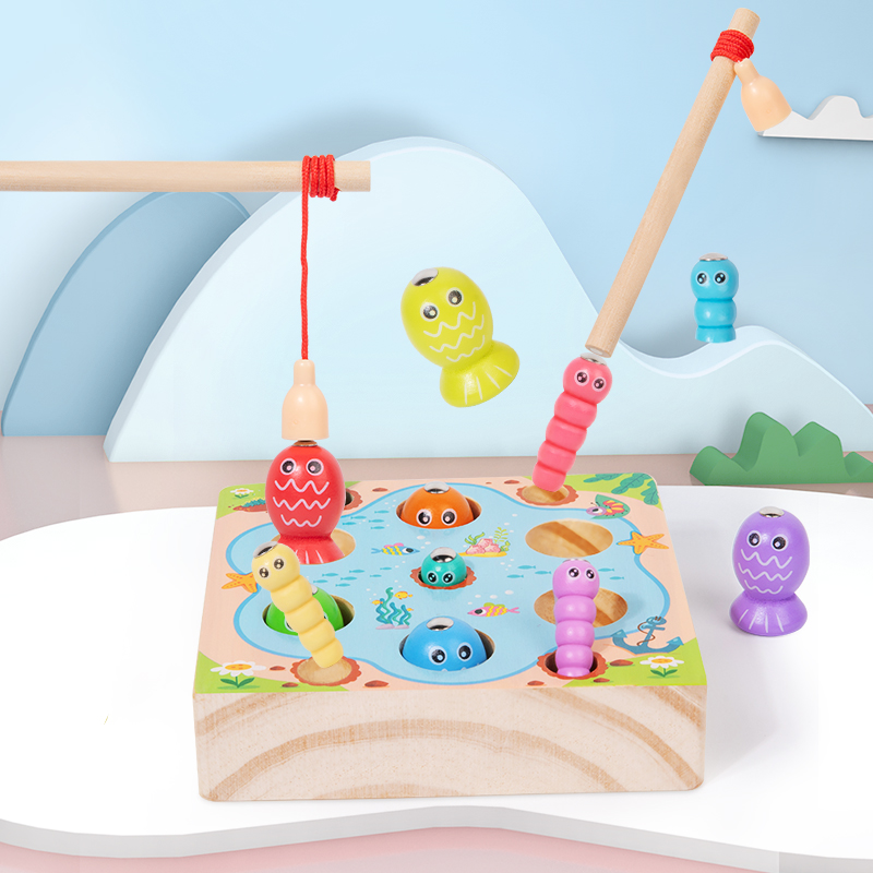 Children Wooden Fishing Game T - огляд і ціна Montessori Shelf Toy