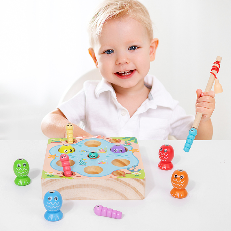 Children Wooden Fishing Game T - огляд і ціна Montessori Shelf Toy