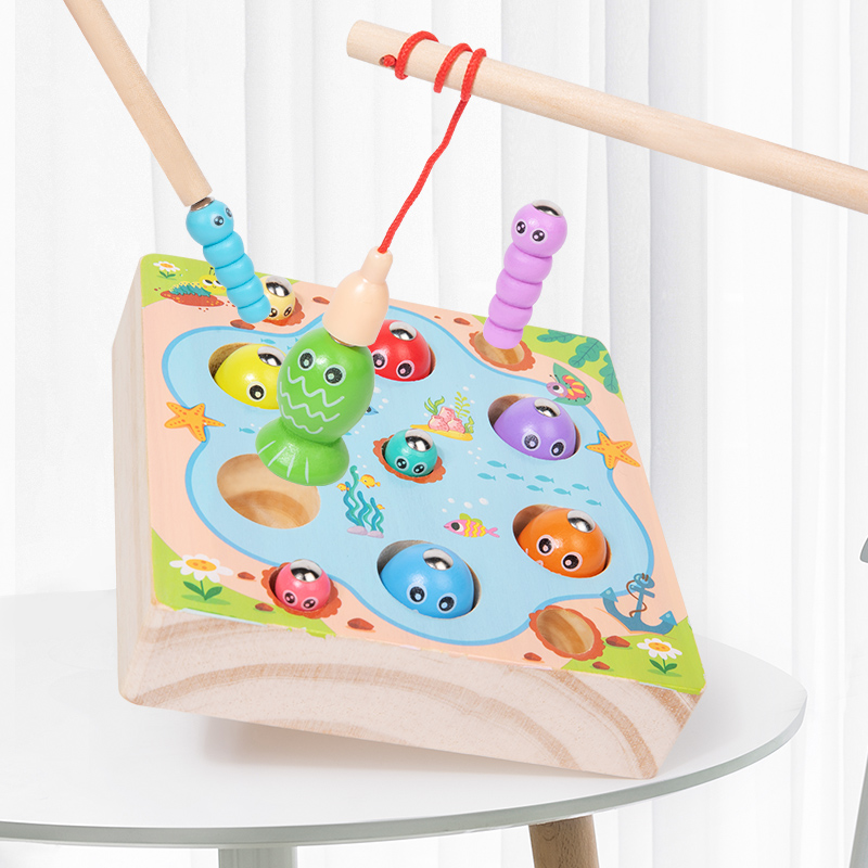 Children Wooden Fishing Game T - огляд і ціна Montessori Shelf Toy