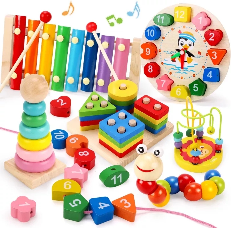 Montessori Wooden Toys for Bab - огляд і ціна Kids Educational Game 2