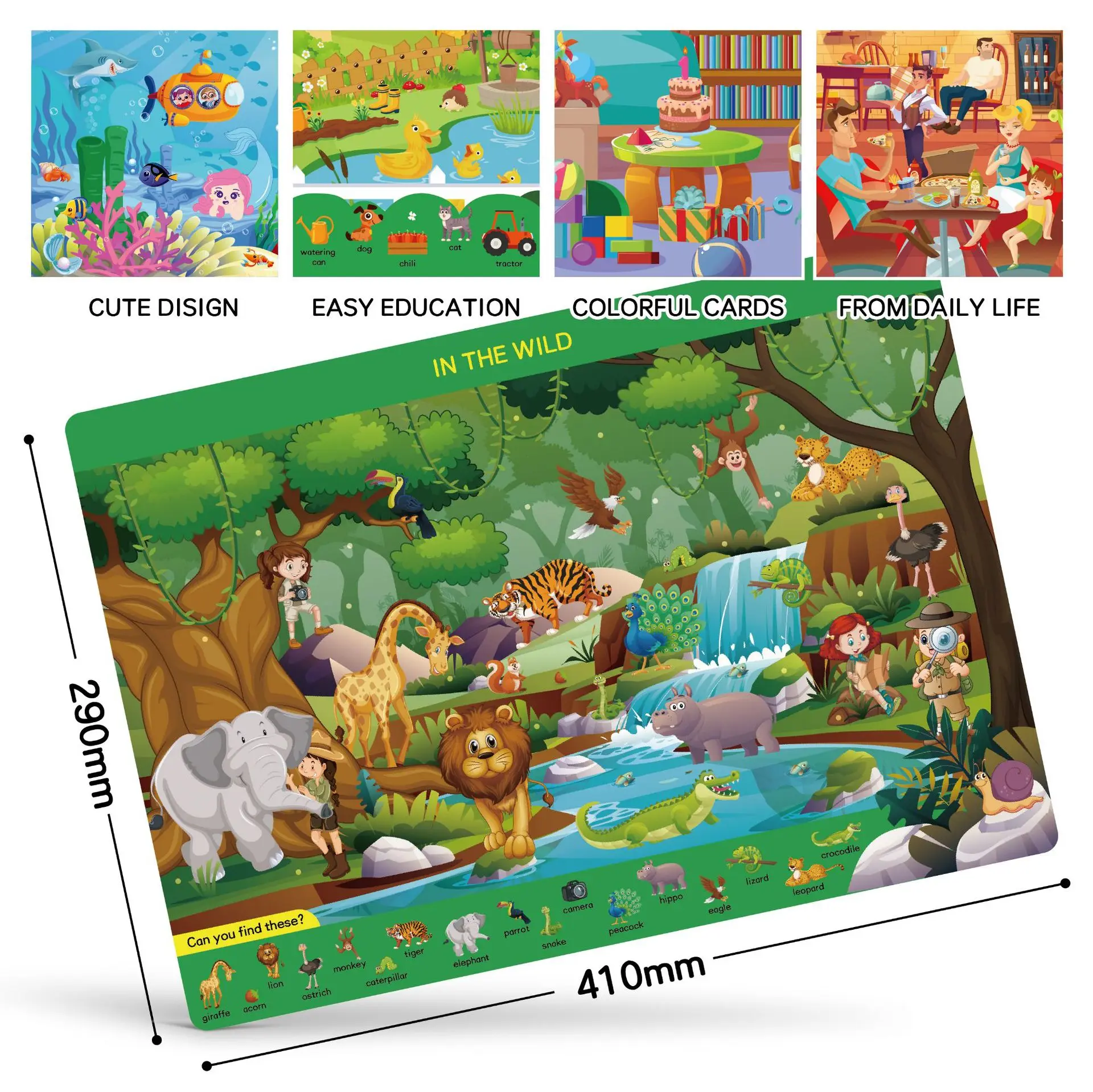 Montessori Search & Find Activ - огляд і ціна Kids Educational Mat