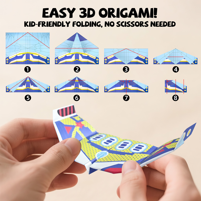 36 Sheets Paper Airplane Origa - огляд і ціна Kids Education Learning
