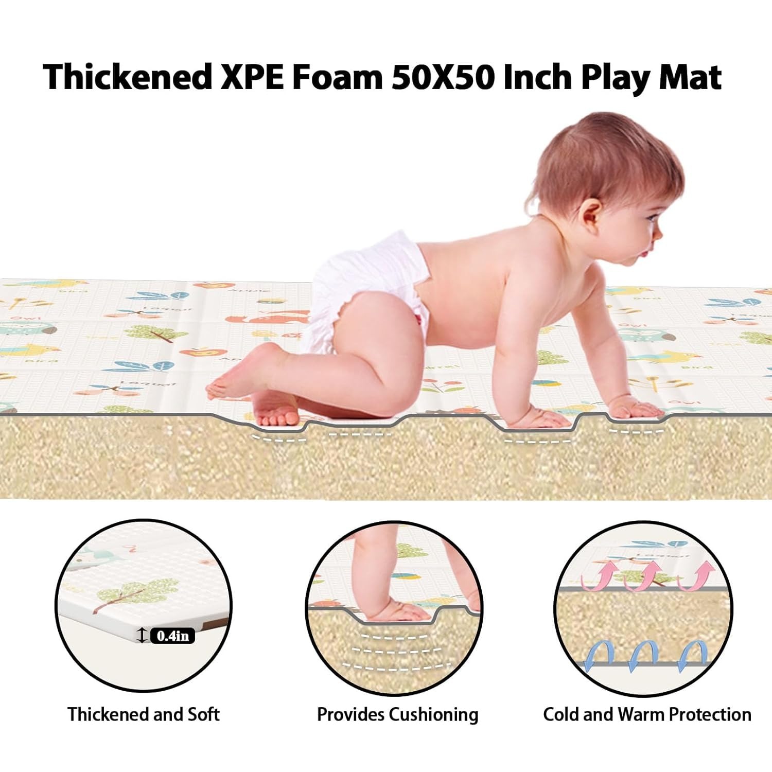 Foldable Baby Play Mat Childre - огляд і ціна Kids Educational Mat