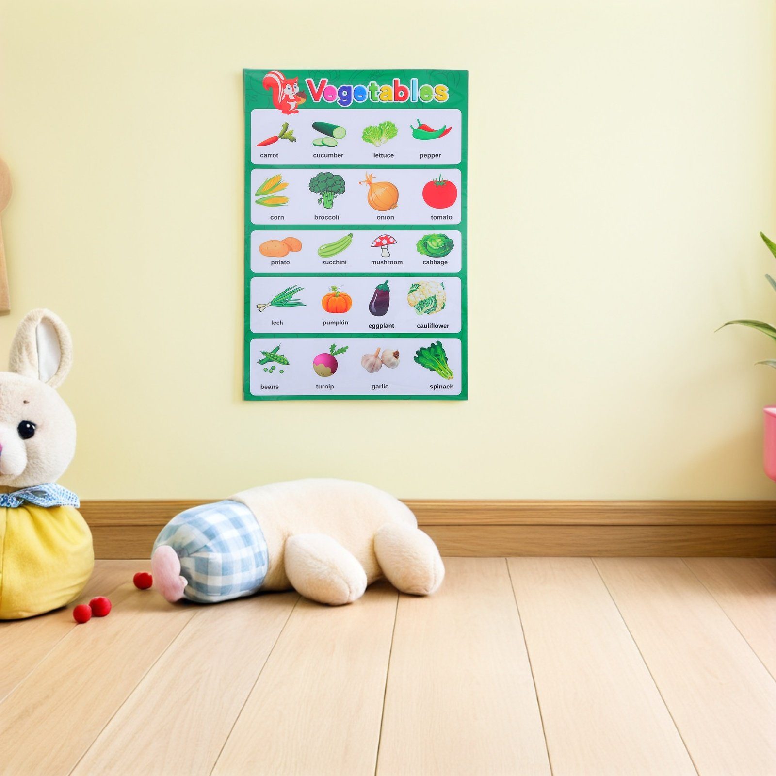 Kitchen Vegetables Wall Art Ed - огляд і ціна Kids Education Wallpaper