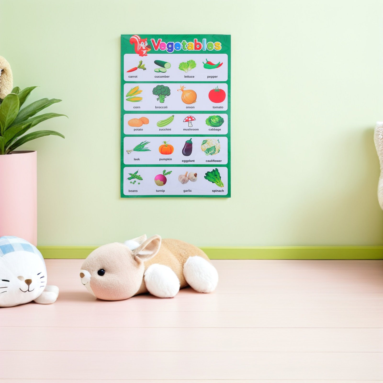 Kitchen Vegetables Wall Art Ed - огляд і ціна Kids Education Wallpaper