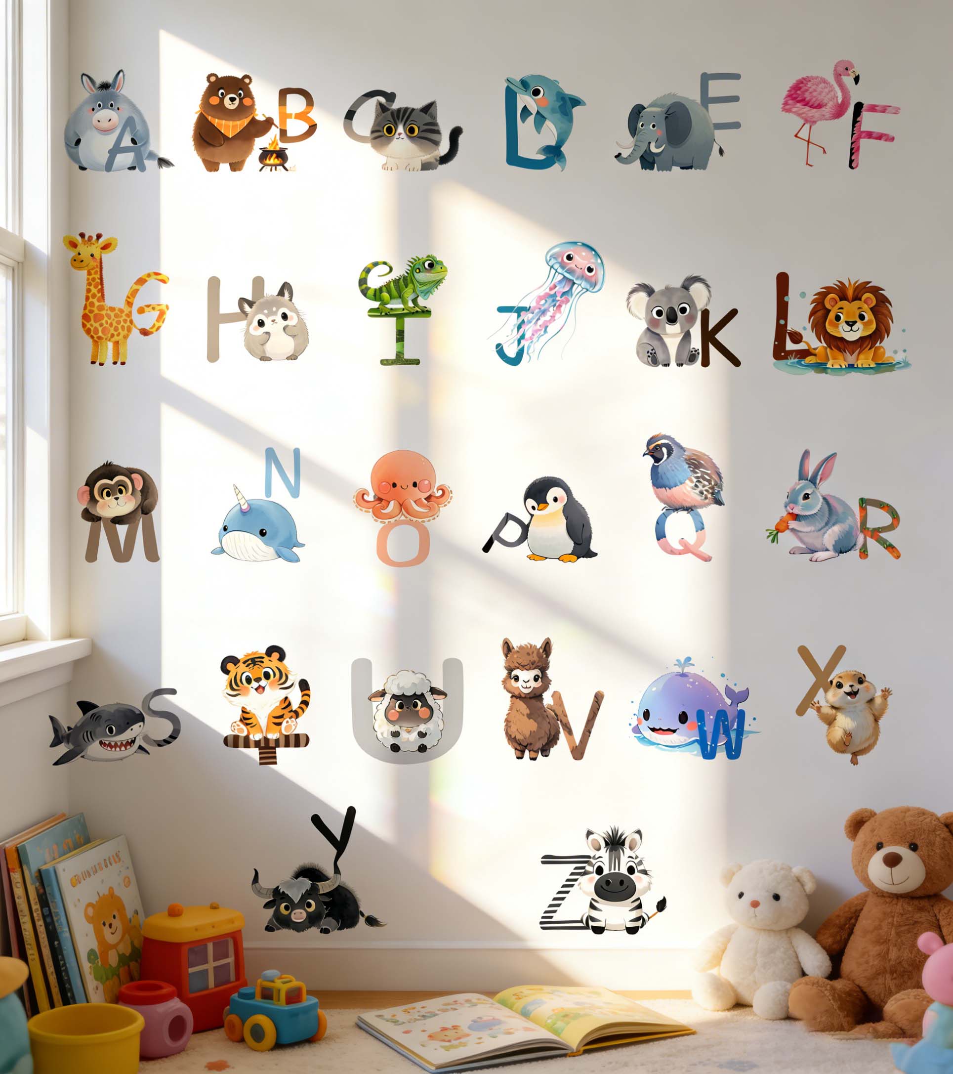 26 Letter English Alphabet Wal - огляд і ціна Kids Education Wallpaper